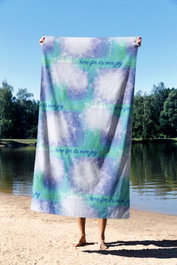 Mijölnir Toalla de Playa Yoga Nature 90 - Toalla de playa multicolor, tacto suave, microfilamento, 90x150 cm